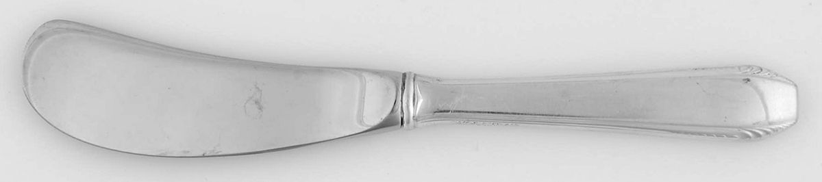 Cascade (Sterling, 1933, No Monograms) Butter Spreader Hollow Hdl-Paddle/Stainless Blade by Towle Silver-1