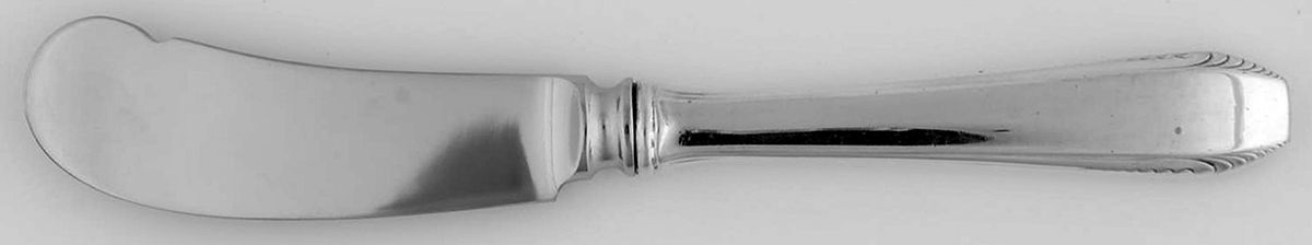 Cascade (Sterling, 1933, No Monograms) Butter Spreader Hollow Hdl-Paddle/Stainless Blade by Towle Silver-1