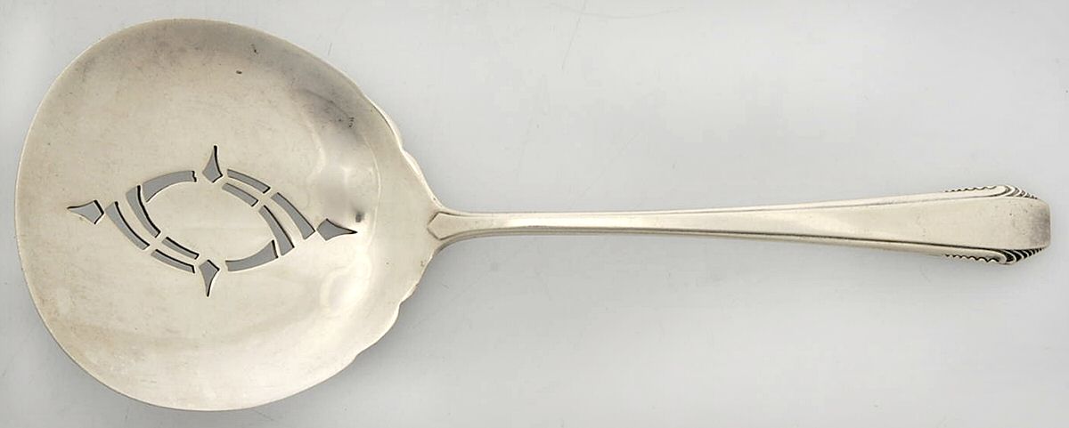 Cascade (Sterling, 1933, No Monograms) Large Cucumber Server by Towle Silver-1