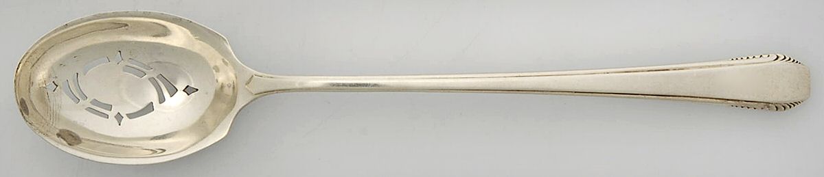 Cascade (Sterling, 1933, No Monograms) Pierced Bowl Short Handle Olive Spoon by Towle Silver-1