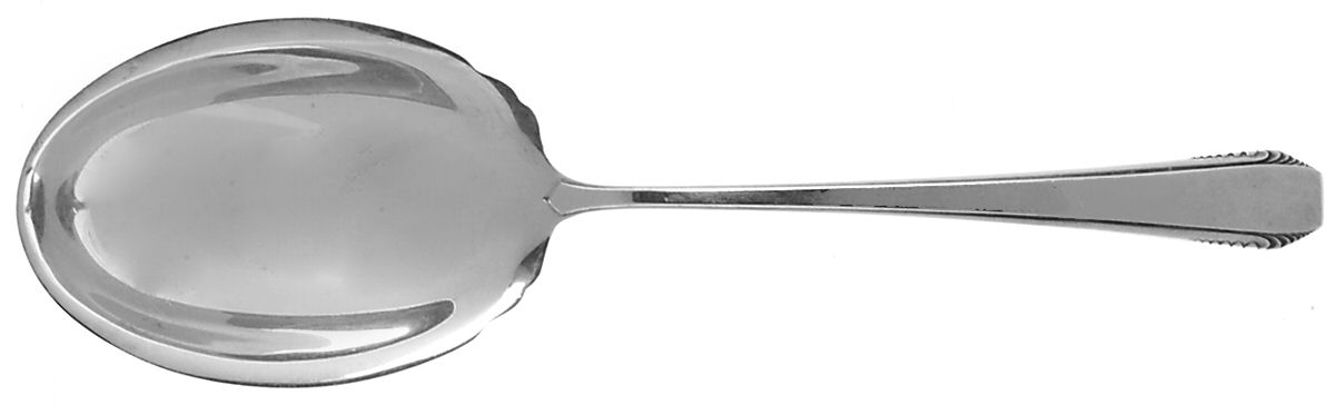 Cascade (Sterling, 1933, No Monograms) Large Solid Berry/Casserole Spoon by Towle Silver-1
