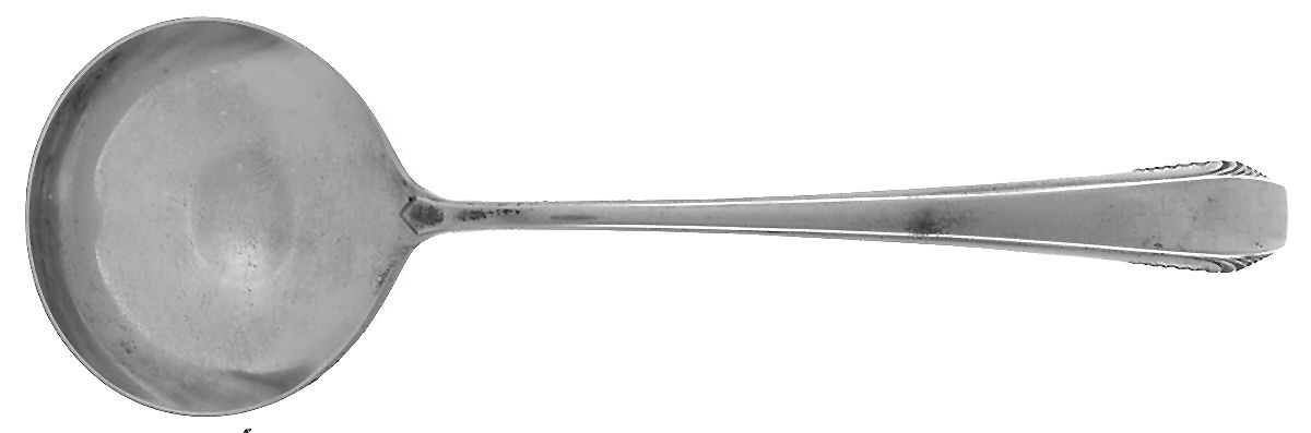 Cascade (Sterling, 1933, No Monograms) Round Bowl Soup Spoon (Bouillon) by Towle Silver-1