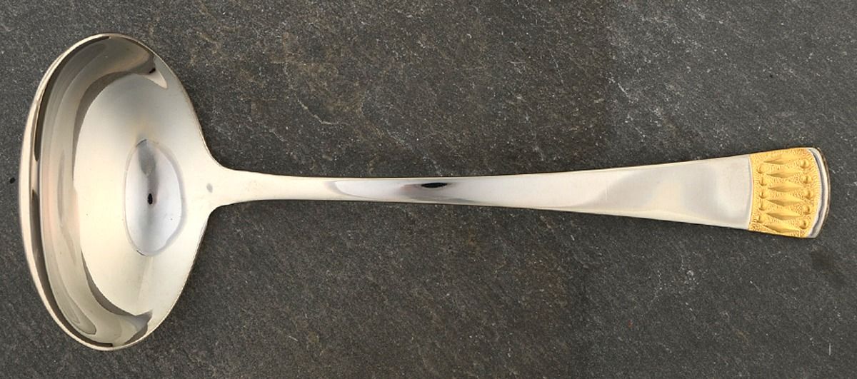 Ceremony-Gold Accent (Stainless) Solid Gravy Ladle by Towle Silver-1