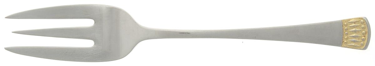 Ceremony-Gold Accent (Stainless) Medium Solid Cold Meat Serving Fork by Towle Silver-1