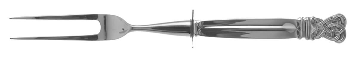 Celtic Weave (Sterling, 1979) Small Steak Carving Fork with Stainless Prongs by Towle Silver-1