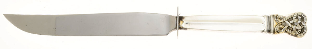 Celtic Weave Gold (Sterling) Small Steak Carving Knife with Stainless Blade by Towle Silver-1