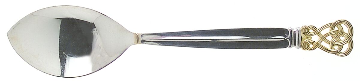 Celtic Weave Gold (Sterling) Large Solid Jelly Server by Towle Silver-1