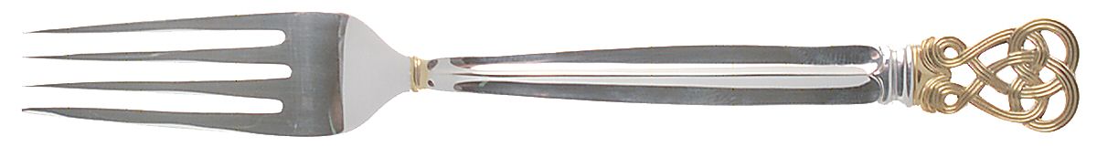 Celtic Weave Gold (Sterling) Fork by Towle Silver-1