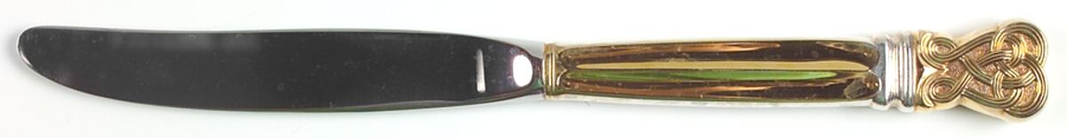 Celtic Weave Gold (Sterling) Modern Hollow Knife by Towle Silver-1