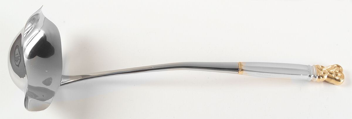 Celtic Weave Gold (Sterling) Punch Ladle with Stainless Bowl by Towle Silver-1