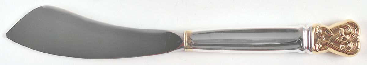 Celtic Weave Gold (Sterling) Hollow Handle Master Butter Knife by Towle Silver-1