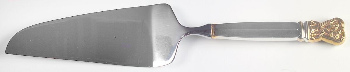 Celtic Weave Gold (Sterling) Pie & Cake Server with Stainless Blade by Towle Silver-1