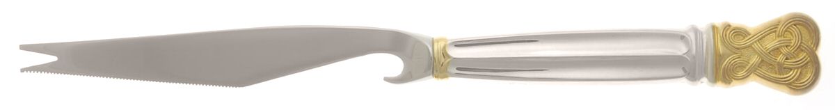 Celtic Weave Gold (Sterling) Hollow Handle Bar Knife by Towle Silver-1