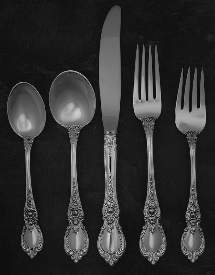 Charlemagne (Sterling, 1963) 5 Piece Place Size Setting by Towle Silver-1