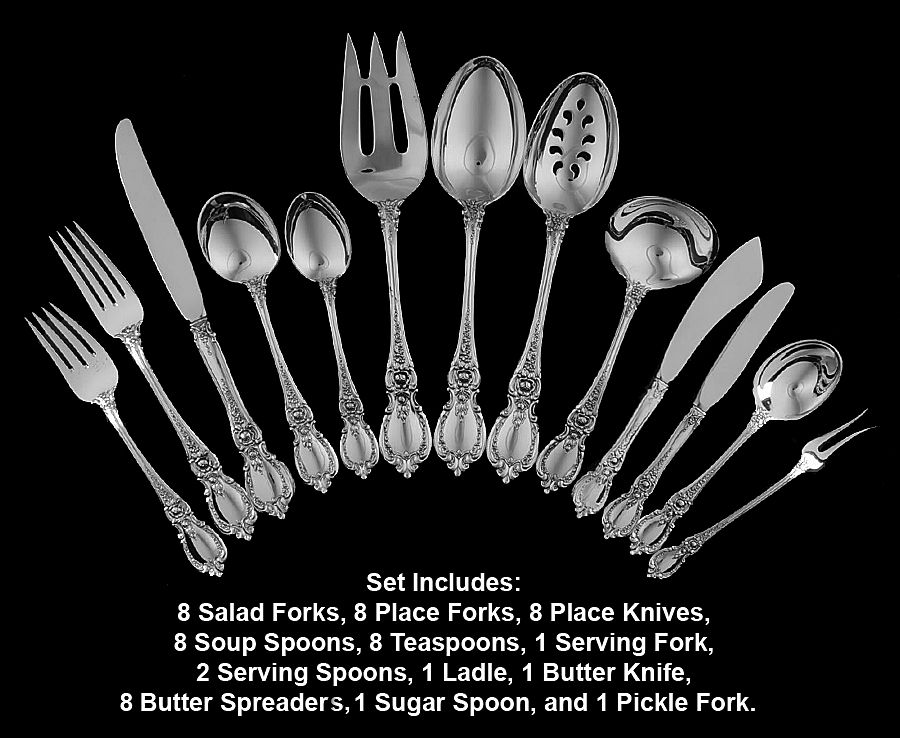 Charlemagne (Sterling, 1963) 55 Piece Set by Towle Silver-1