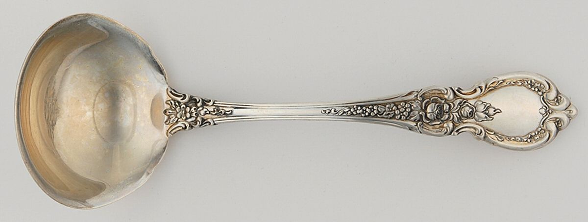 Charlemagne (Sterling, 1963) Solid Piece Cream Ladle by Towle Silver-1