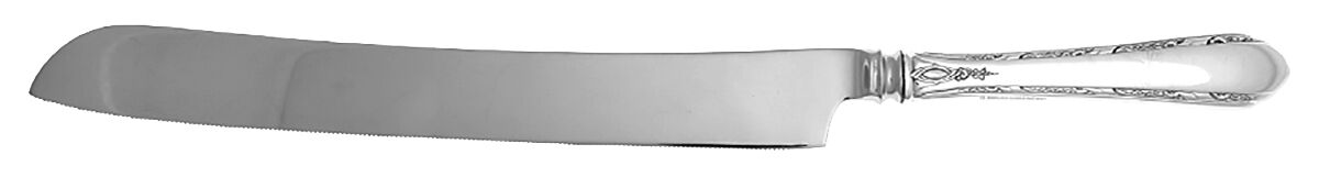Chased Diana (Sterling, 1928, No Monos) Wedding Cake Knife with Stainless Blade HC by Towle Silver-1
