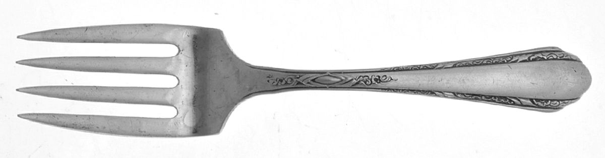 Chased Diana (Sterling, 1928, No Monos) Baby Fork by Towle Silver-1