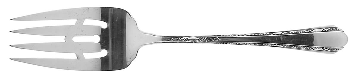 Chased Diana (Sterling, 1928, No Monos) Medium Solid Cold Meat Serving Fork by Towle Silver-1