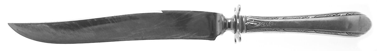 Chased Diana (Sterling, 1928, No Monos) Large Flat Handle Crumb Knife/Crumber by Towle Silver-1