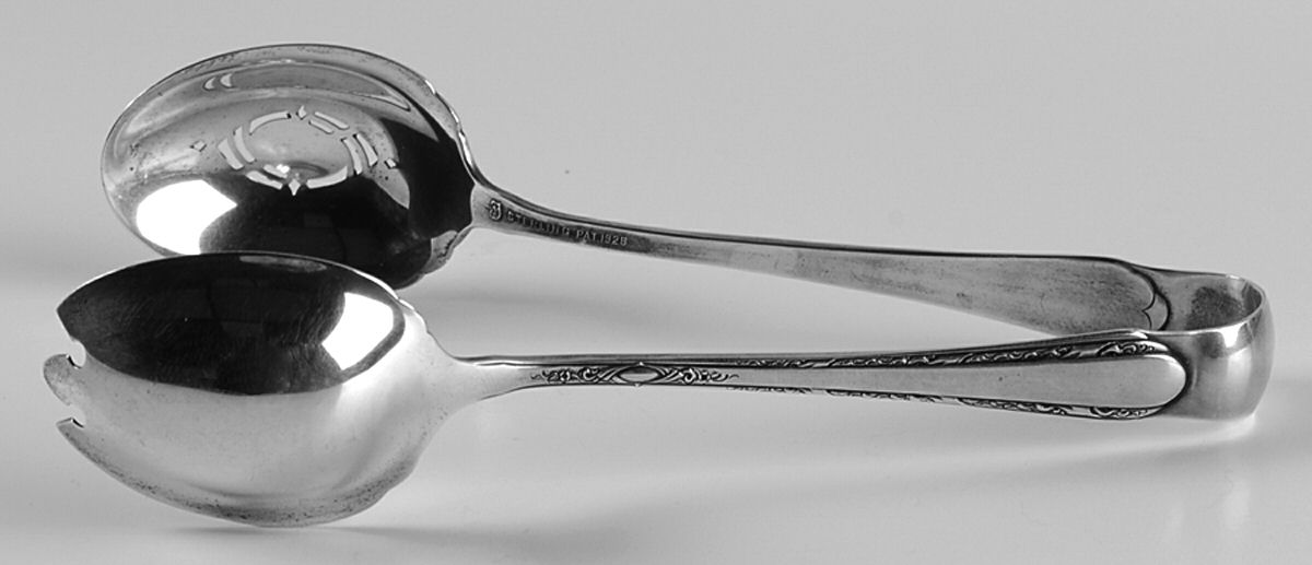 Chased Diana (Sterling, 1928, No Monos) Large Ice Serving Tongs by Towle Silver-1