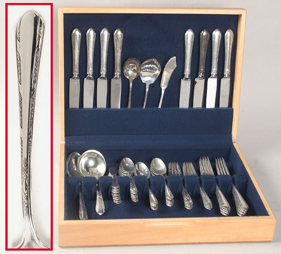 Chased Diana (Sterling, 1928, No Monos) 53 Piece Set by Towle Silver-1