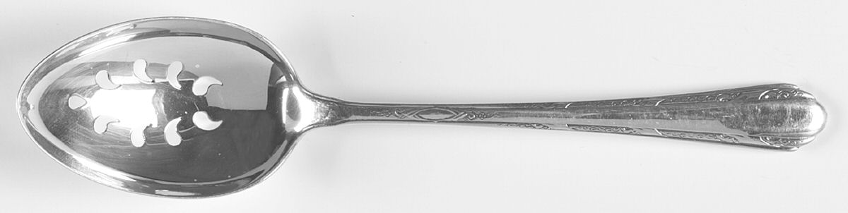 Chased Diana (Sterling, 1928, No Monos) Pierced Tablespoon (Serving Spoon) by Towle Silver-1