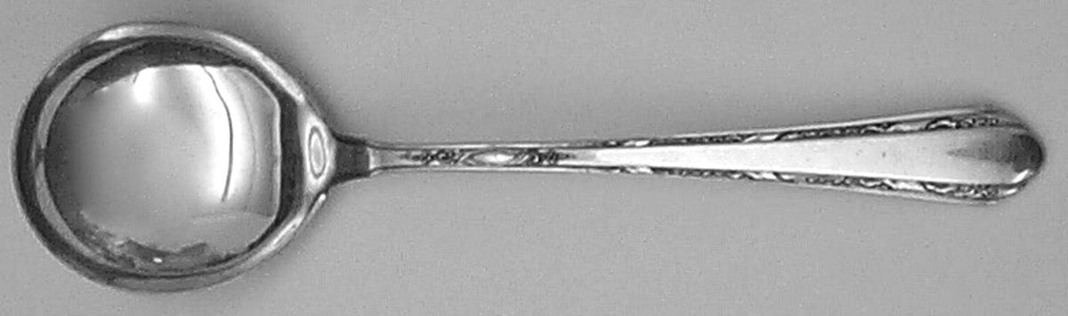 Chased Diana (Sterling, 1928, No Monos) Round Bowl Soup Spoon (Cream Soup) by Towle Silver-1