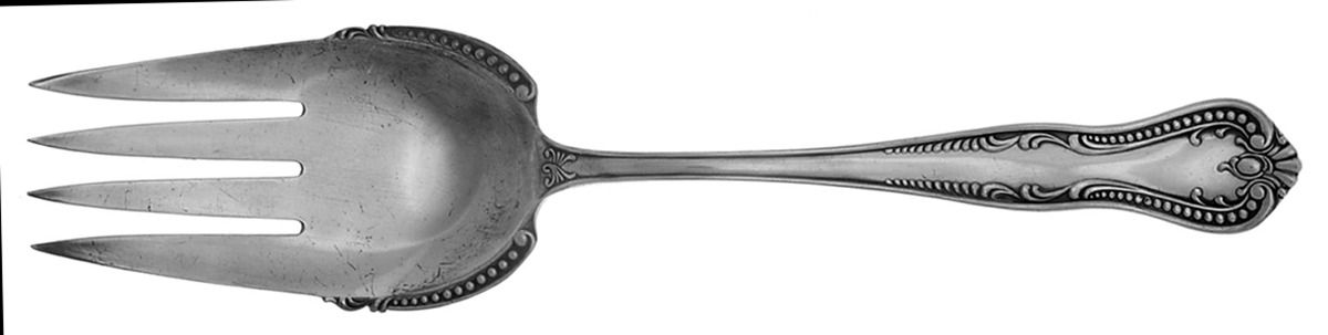 Chester (Silverplate, 1888) Solid Salad Serving Fork by Towle Silver-1