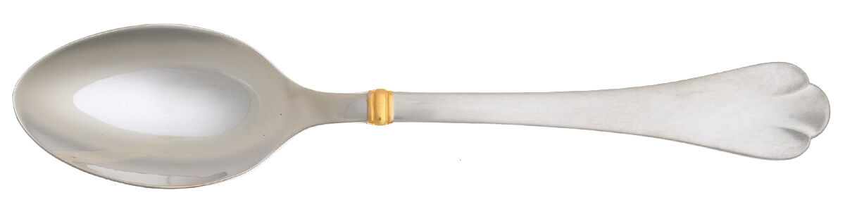 Chelmsford (Stainless-Gold Accent) Tablespoon (Serving Spoon) by Towle Silver-1