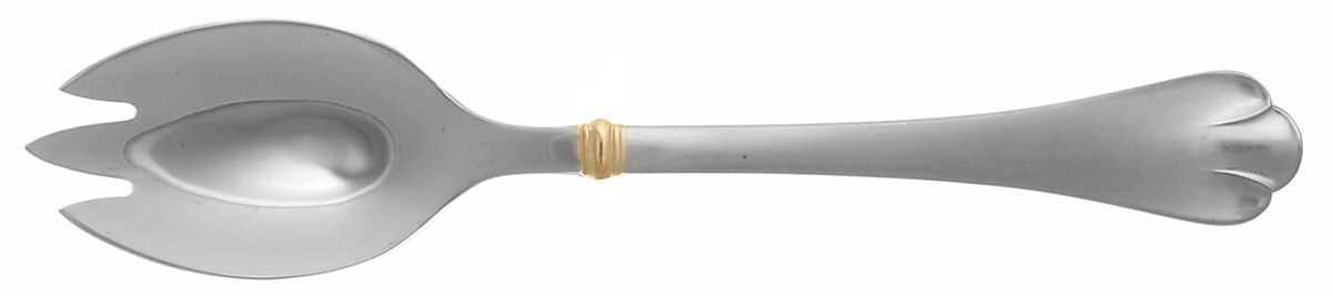 Chelmsford (Stainless-Gold Accent) Pierced Tablespoon (Serving Spoon) by Towle Silver-1