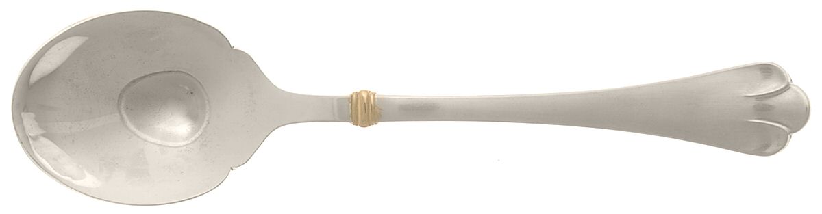 Chelmsford (Stainless-Gold Accent) Sugar Spoon by Towle Silver-1