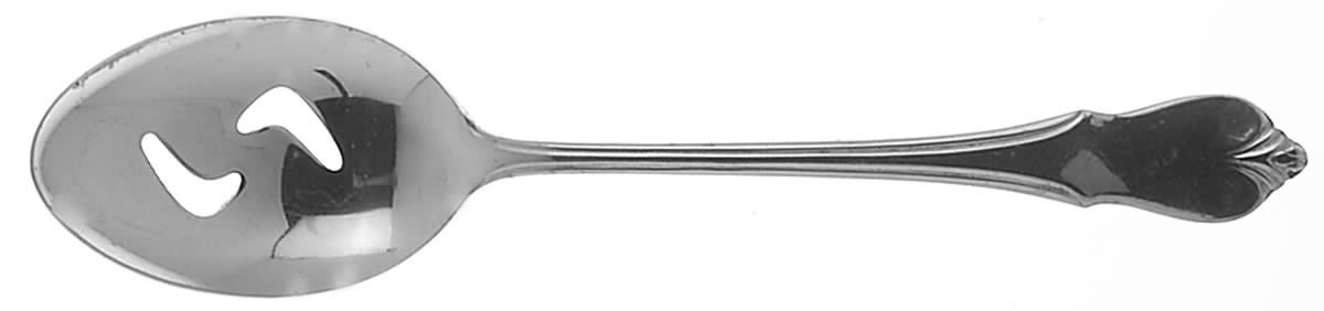 Cherry Hill (Stainless) Pierced Tablespoon (Serving Spoon) by Towle Silver-1