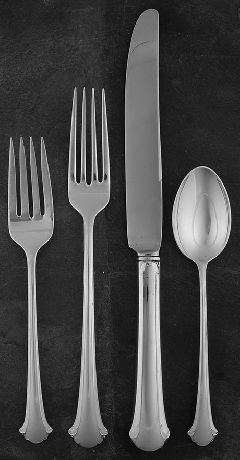 Chippendale (Sterling, 1937) 4 Piece Dinner Size Setting by Towle Silver-1