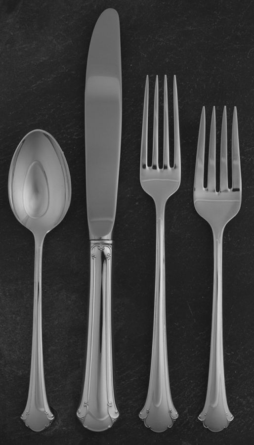 Chippendale (Sterling, 1937) 4 Piece Place Size Setting by Towle Silver-1