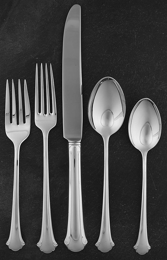 Chippendale (Sterling, 1937) 5 Piece Dinner Size Setting by Towle Silver-1