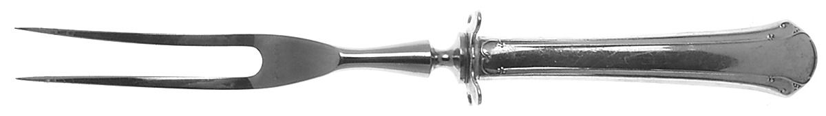 Chippendale (Sterling, 1937) Small Carving Fork Stainless Prong W/Sterling Guar by Towle Silver-1