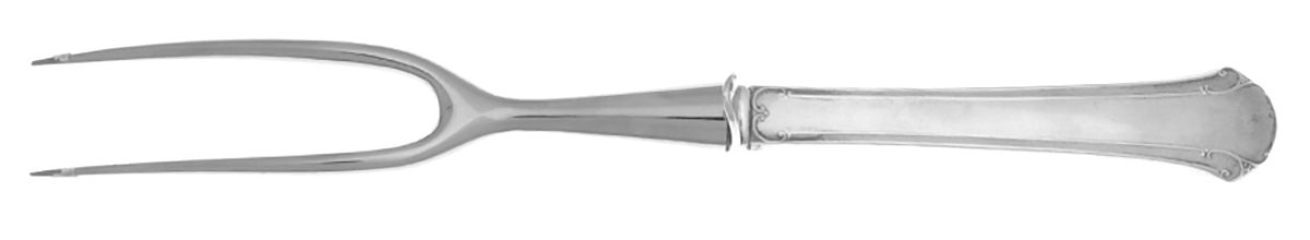 Chippendale (Sterling, 1937) Small Carving Fork Stainless Prong w/Sterling Guar by Towle Silver-1