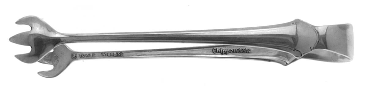 Chippendale (Sterling, 1937) Small Sugar Tongs by Towle Silver-1