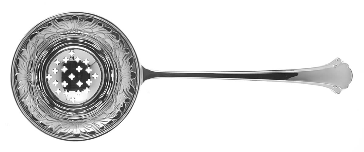 Chippendale (Sterling, 1937) Individual Overcup Tea Strainer with Silverplate Bowl by Towle Silver-1