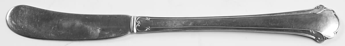 Chippendale (Sterling, 1937) Flat Handle Butter Spreader by Towle Silver-1