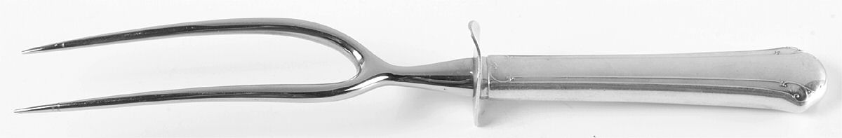Chippendale (Sterling, 1937) Large Joint/Roast Holder Fork by Towle Silver-1