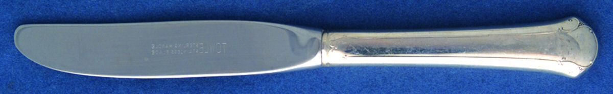 Chippendale (Sterling, 1937) Modern Hollow Butter Spreader (Stainless) by Towle Silver-1