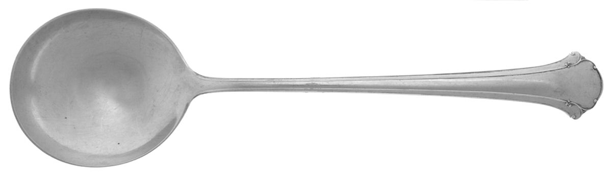 Chippendale (Sterling, 1937) Round Bowl Soup Spoon (Gumbo) by Towle Silver-1
