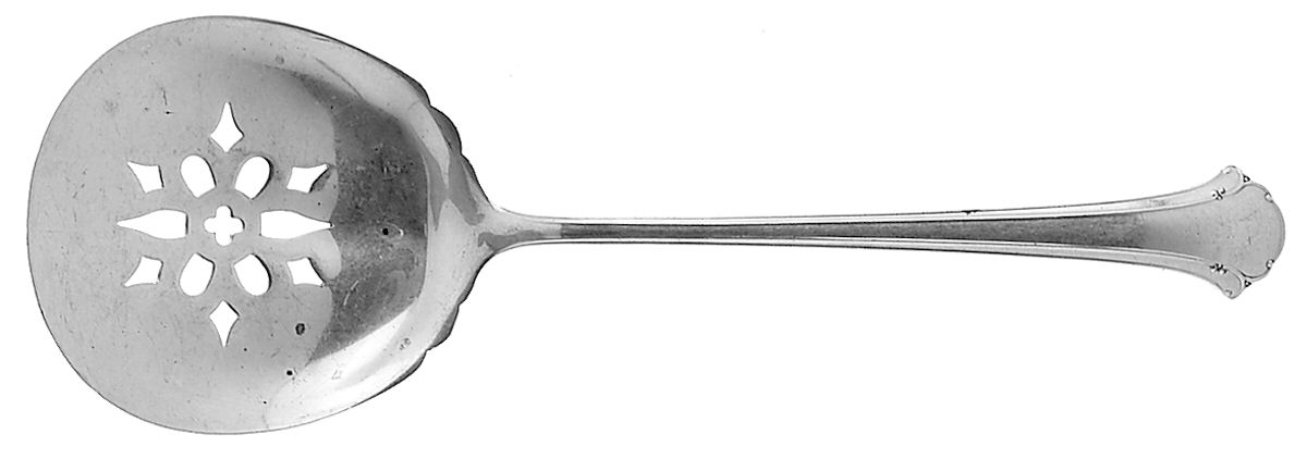 Chippendale (Sterling, 1937) Solid Bon Bon Spoon with Pierced Bowl by Towle Silver-1