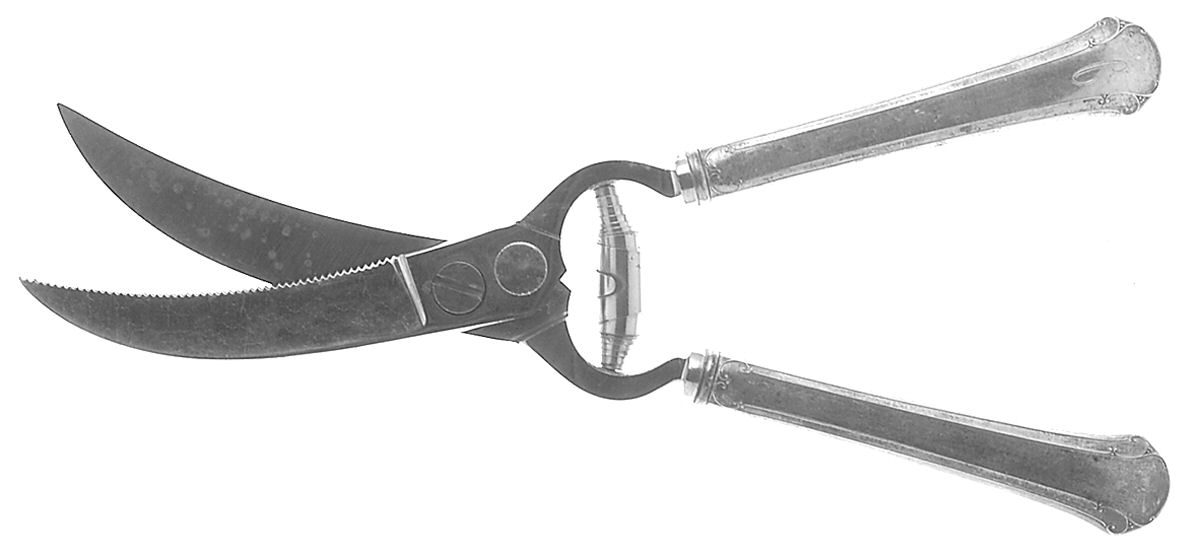 Chippendale (Sterling, 1937) Poultry Shears with Stainless Blades by Towle Silver-1