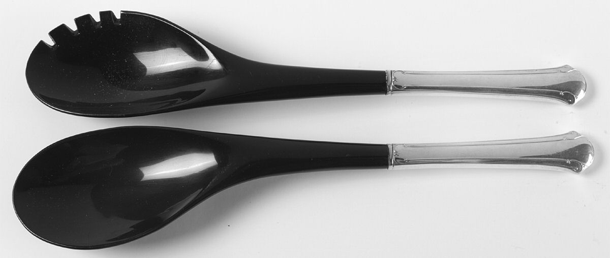 Chippendale (Sterling, 1937) Plastic Bowl 2-Piece Salad Set by Towle Silver-1