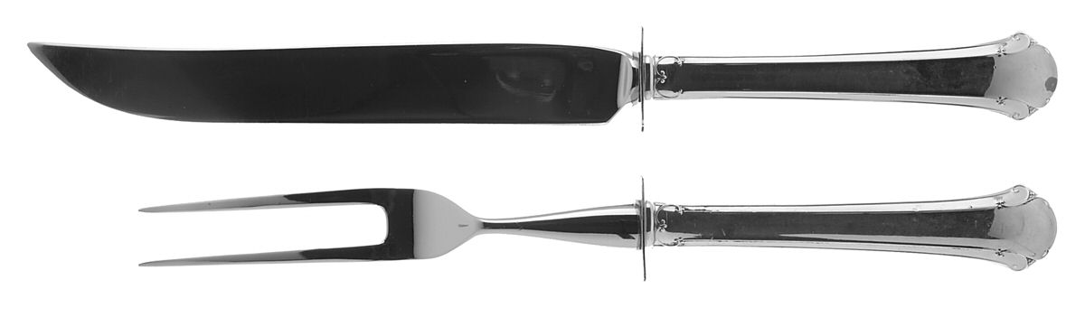 Chippendale (Sterling, 1937) Small Stainless Blade 2-Piece Steak Carving Set by Towle Silver-1