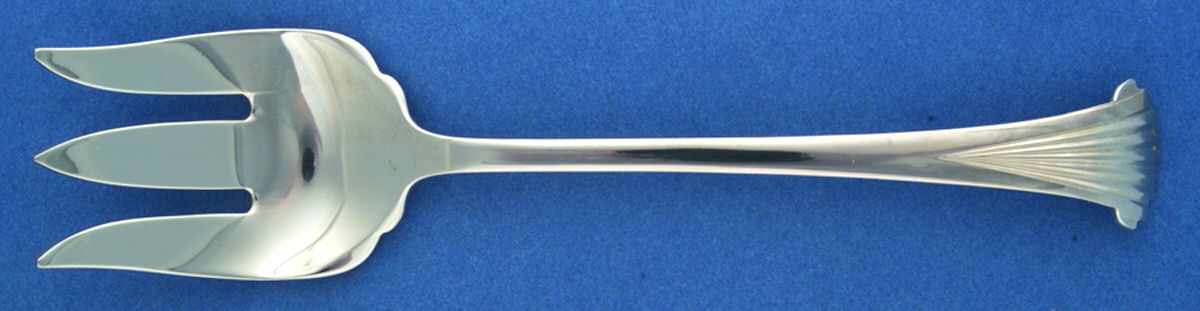 Churchill (Stainless) Large Solid Cold Meat Serving Fork by Towle Silver-1