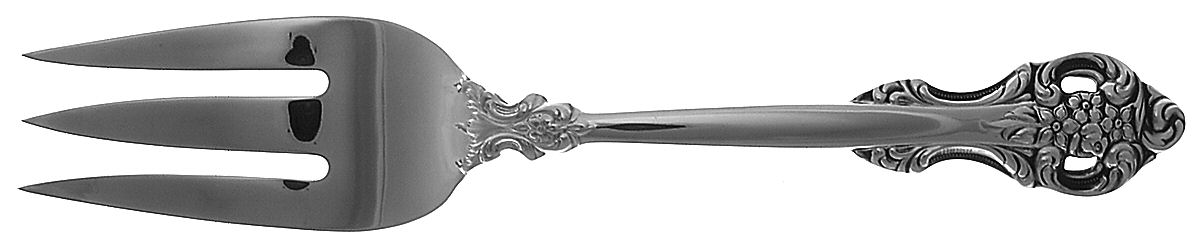Classic Baroque (Stainless) Large Solid Cold Meat Serving Fork by Towle Silver-1